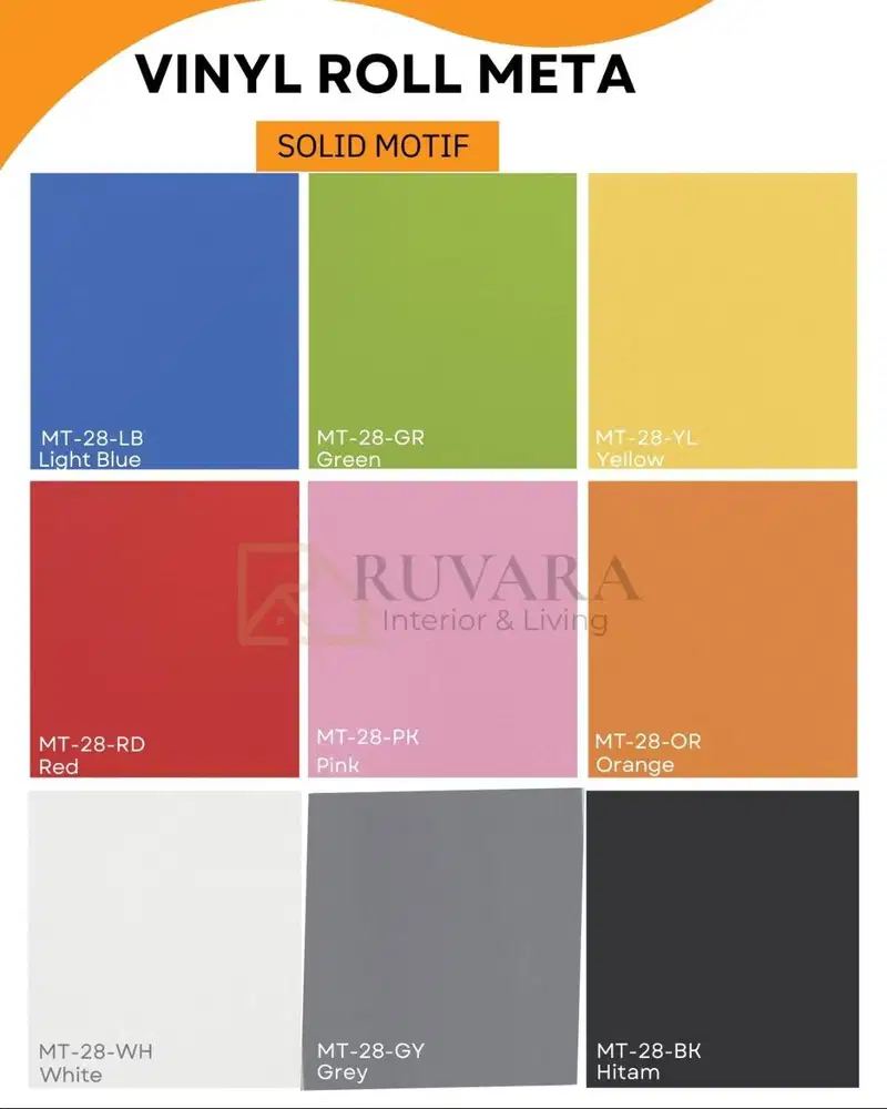 Vinyl Roll Meta Tebal 2mm Anti Gores Tahan Air Anti Bakteri Polos