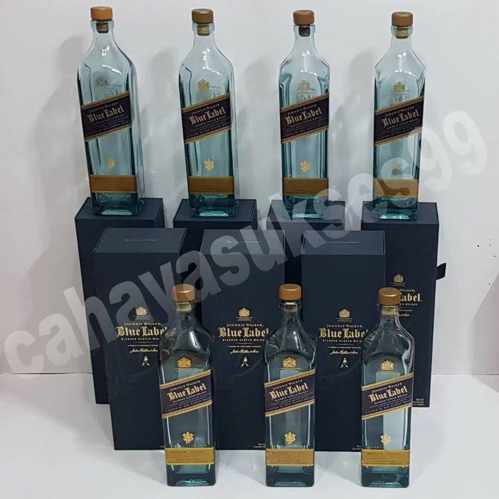 Botol Kosong Sijoni Label Biru Koleksi Pajangan Antik Dekorasi Kamar