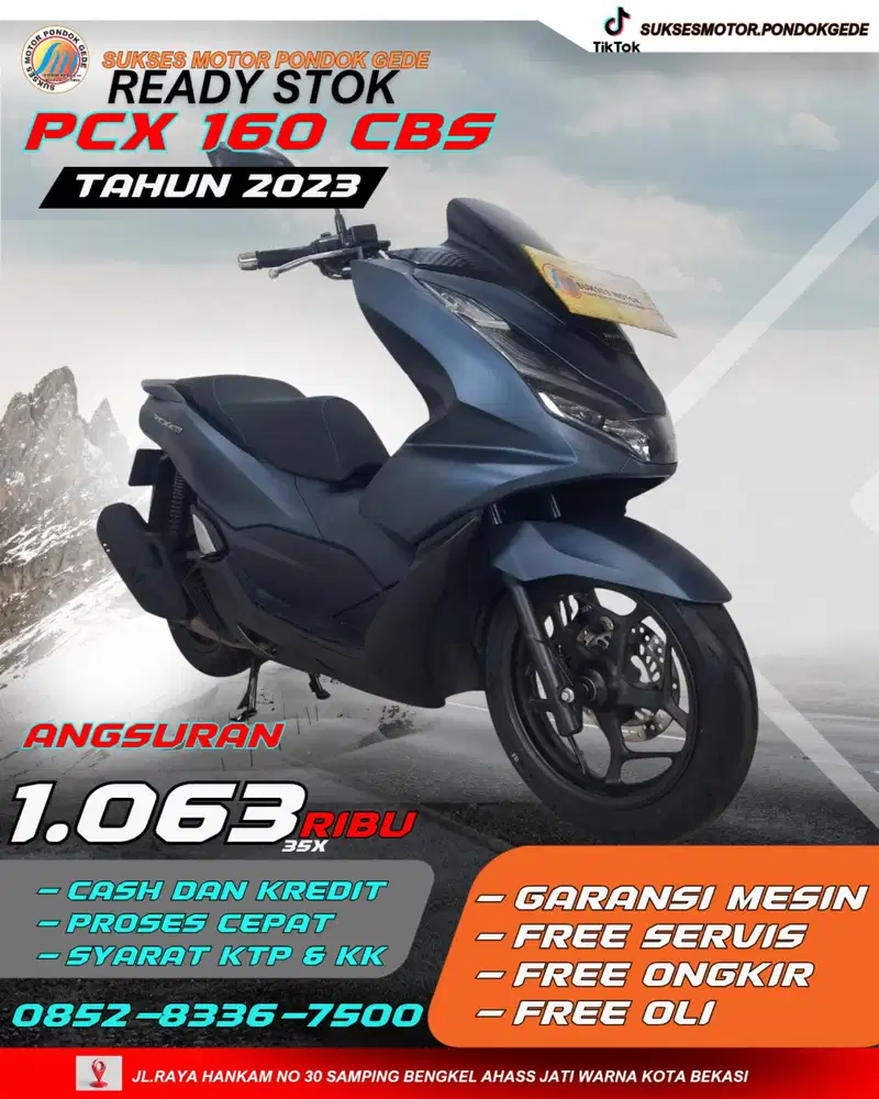 HONDA PCX 160 CBS TAHUN 2023 CASH DAN KREDIT BERGARANSI