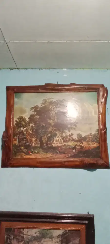 Lukisan eropa suasana pedesaan ( Repro )