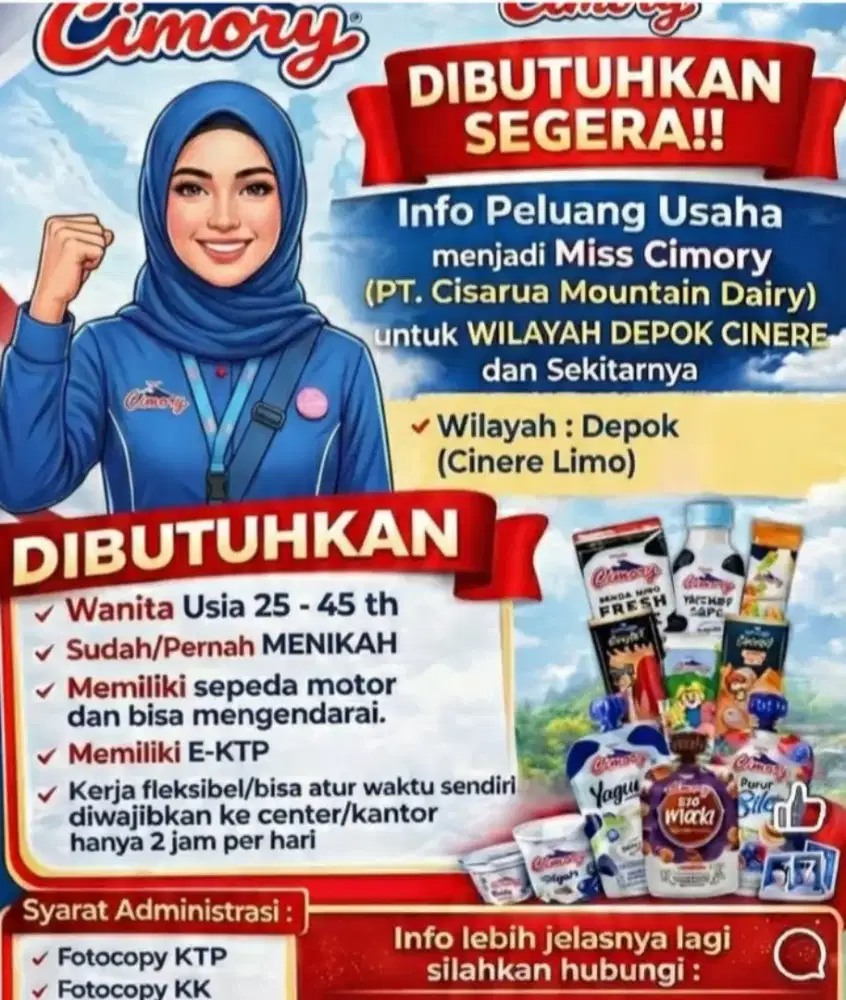 Lowongan Kerja Miss Cimory Cinere