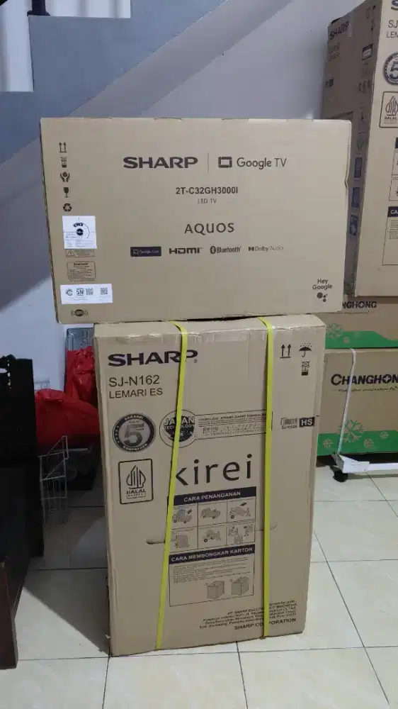 Tv led sharp android 32inc baru