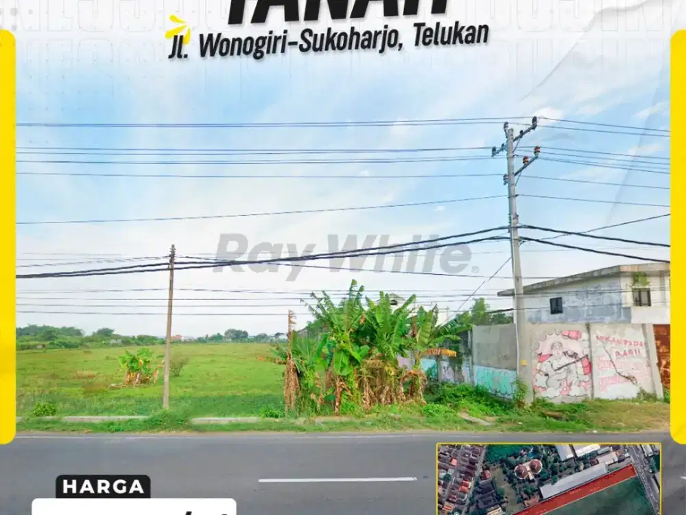 Dijual Tanah Zona Industri Strategis di Jalan Raya Wonogiri-Sukoharjo (Telukan)