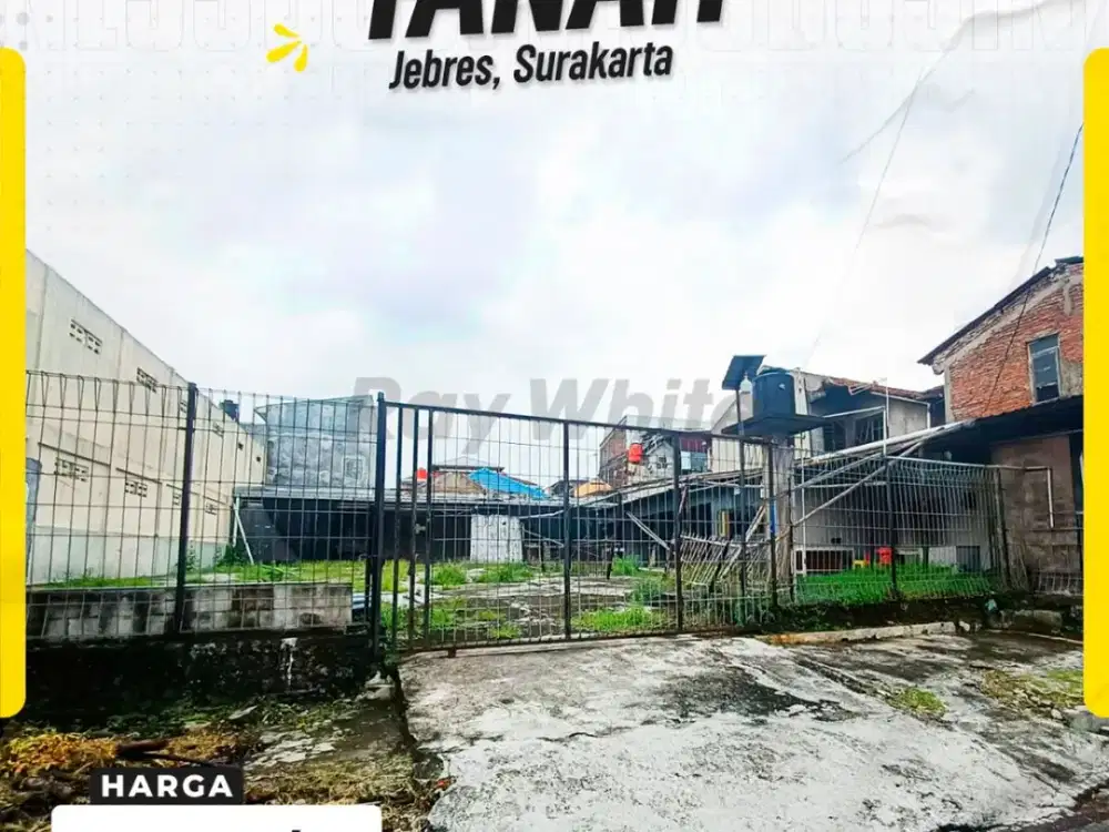 Disewakan Tanah Luas Berpagar Strategis di Pratanggapati Jebres Solo