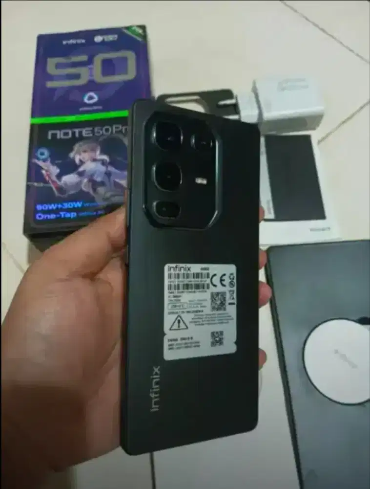 Infinix note 50pro 8+8 256gb fullset sebulan pakai normal