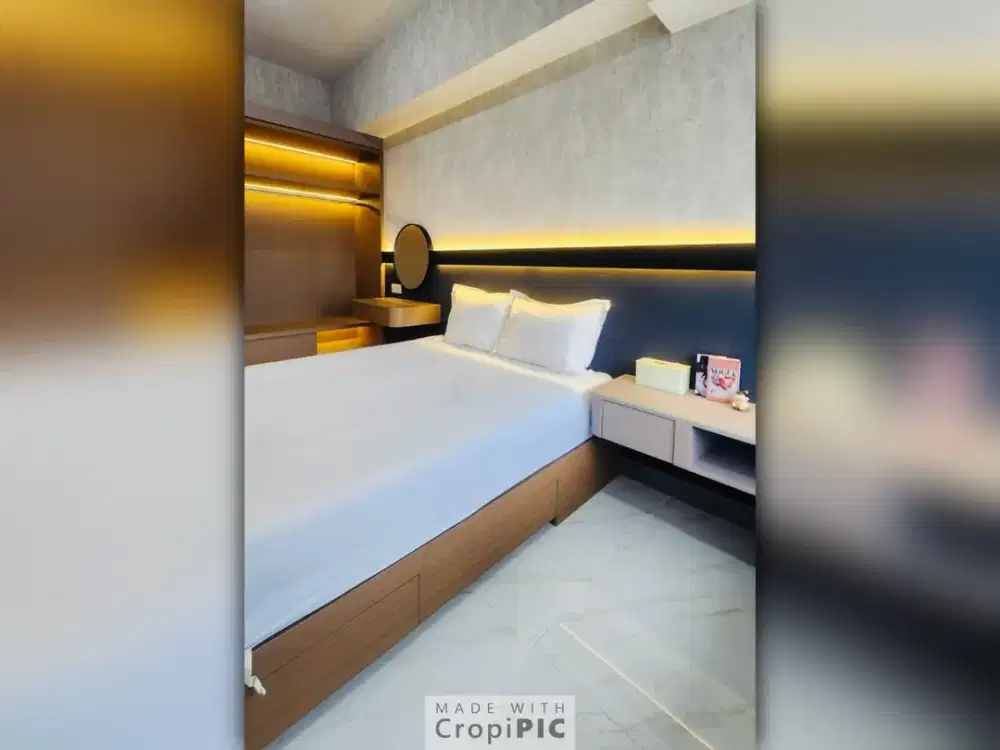 Sewa Studio Furnished Balcony Tower Amor Lantai 21 – Pakuwon City Bekasi | City View, Siap Huni!