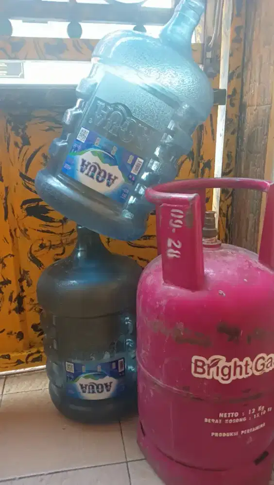 Jual borongan LPG plus galon Aqua