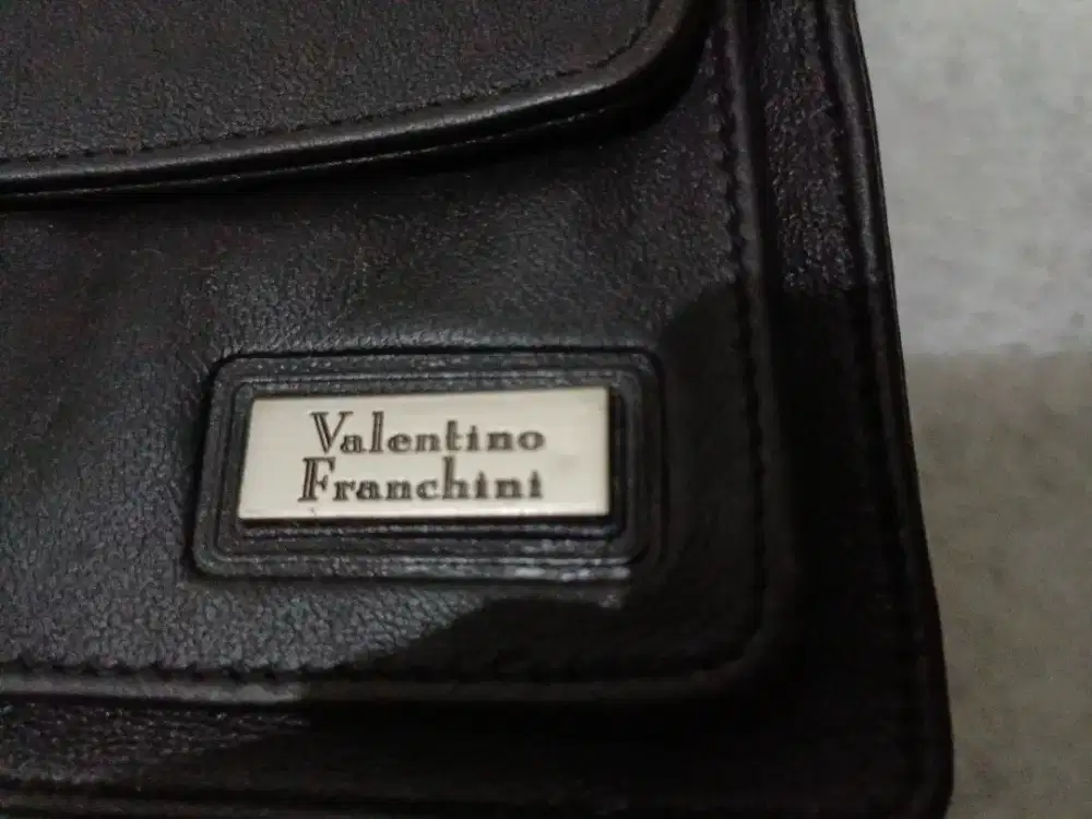 Tas tangan hitam kulit Valentino Franchini original 100%