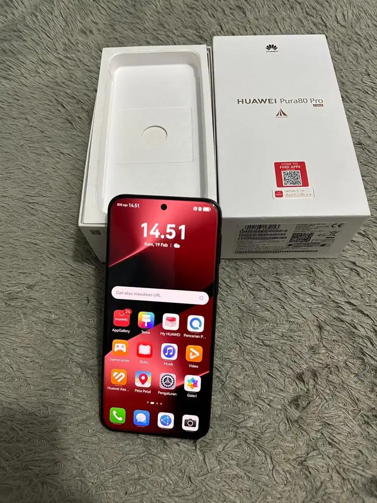 Huawei Pura80 Pro 12/512gb Red Garansi On Oktober 2026