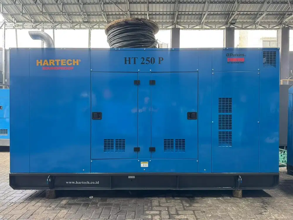 GENSET SILENT HARTECH 250KVA MESIN PERKINS DINAMO STAMFORD GARANSI