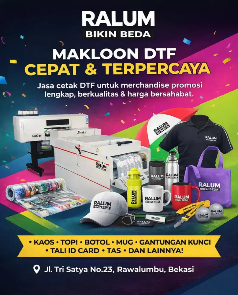 Cetak DTF Meteran Bekasi Terpercaya - Makloon DTF Full Color