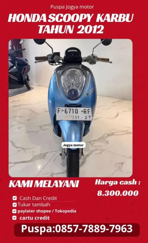 (P) Honda scoopy karbu tahun 2012