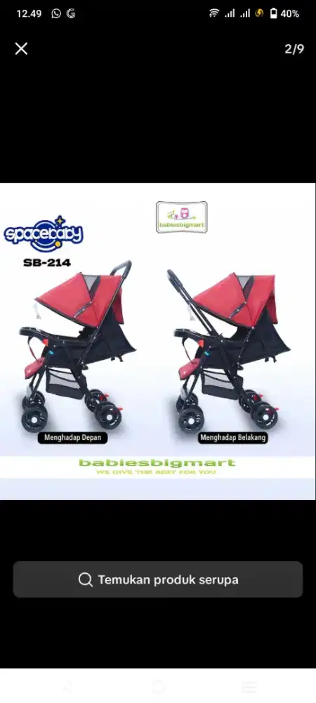 stroler bayi minus pemakaian