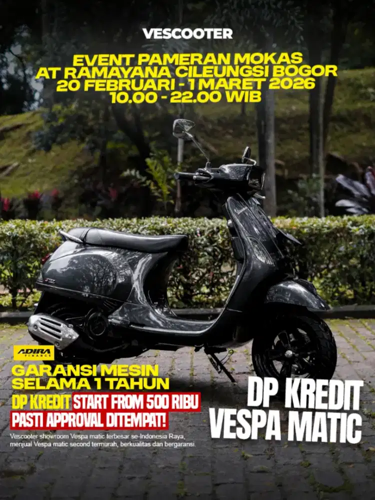 PIAGGIO VESPA S 125 IGET TAHUN 2017 MURAH BERGARANSI
