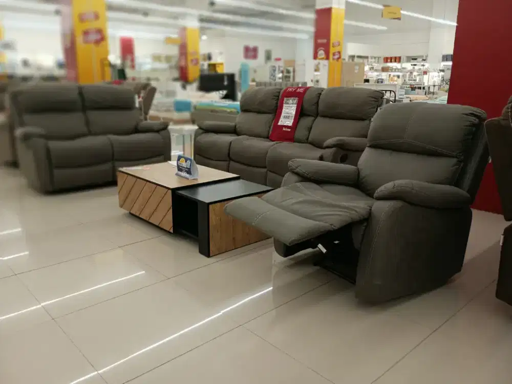 Obral sofa set recliner buat lebaran