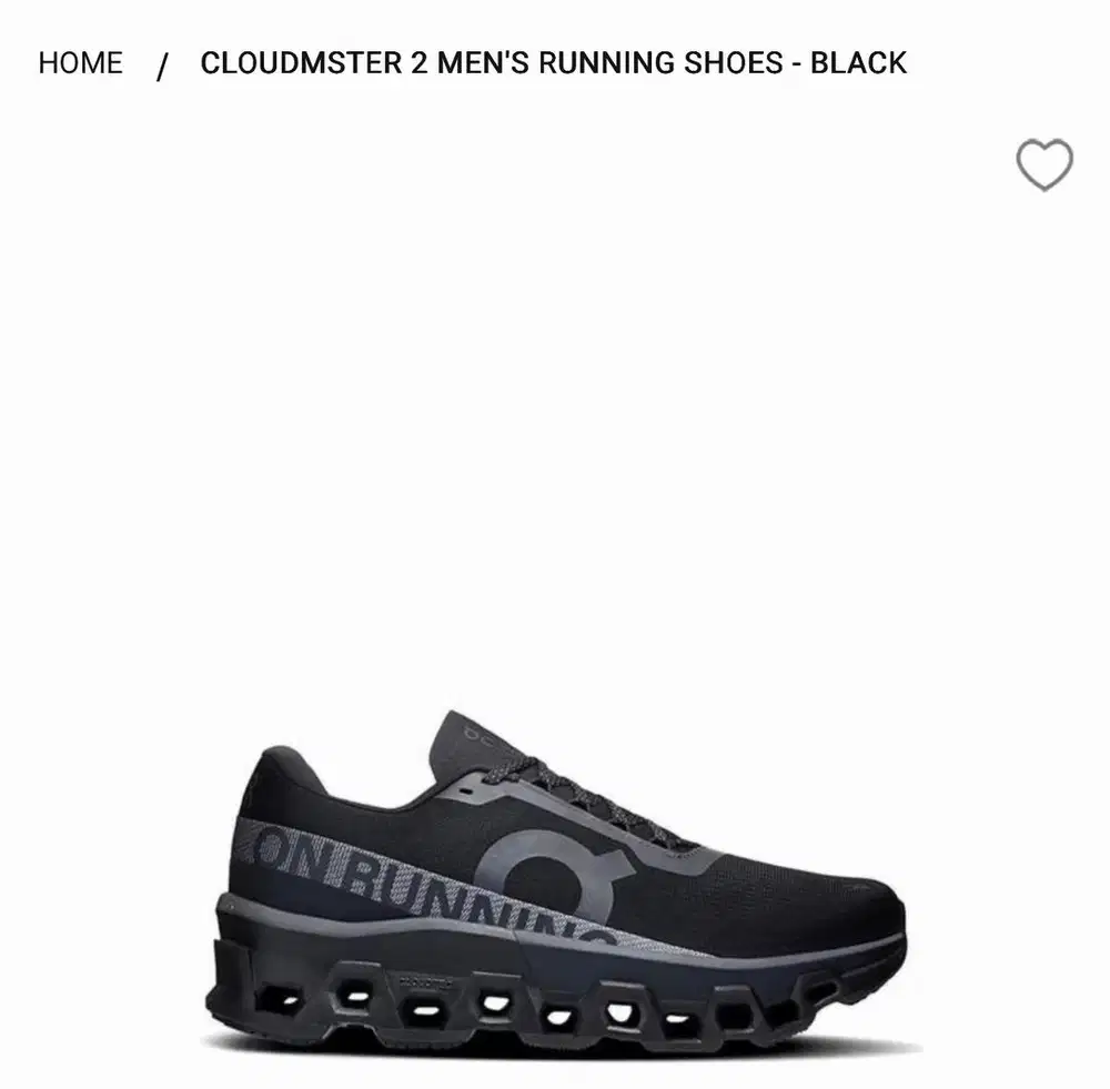sepatu on cloudmonster 2 double black langka baru original