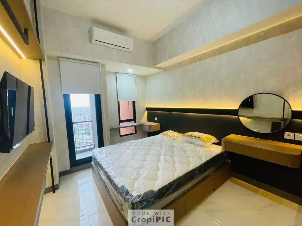 Studio Furnished Balkon City View Lt 28 – Tower Amor Pakuwon City Bekasi | Siap Huni!