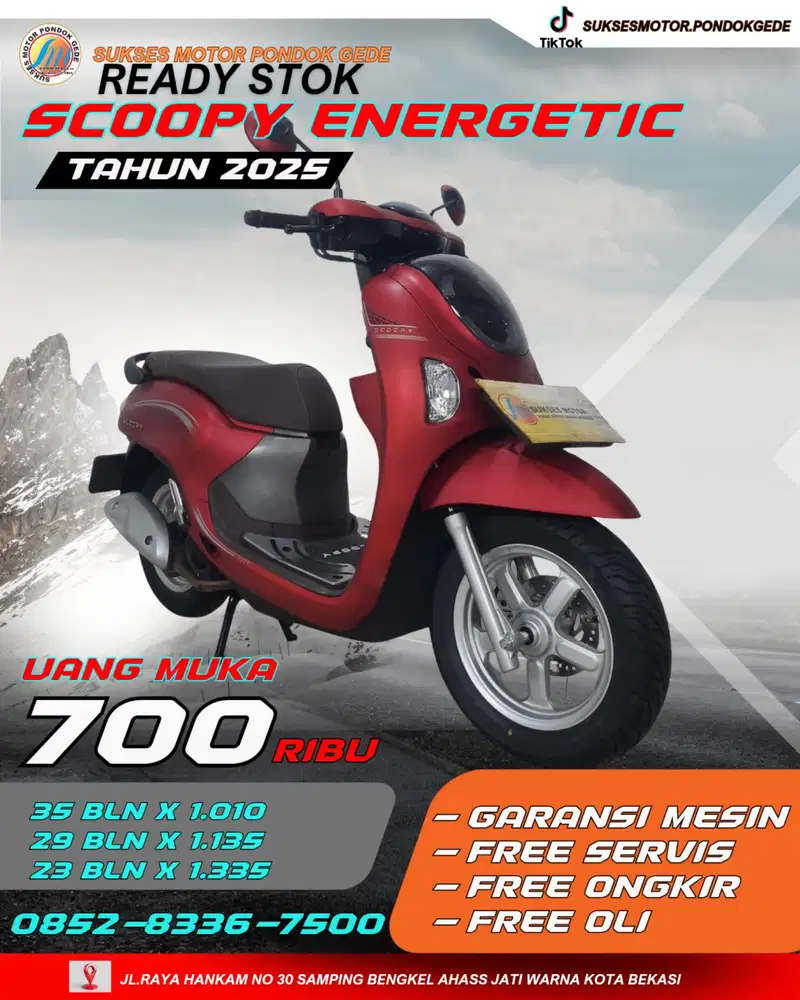 [DP 700 RIBU] HONDA SCOOPY ENERGETIC TAHUN 2025