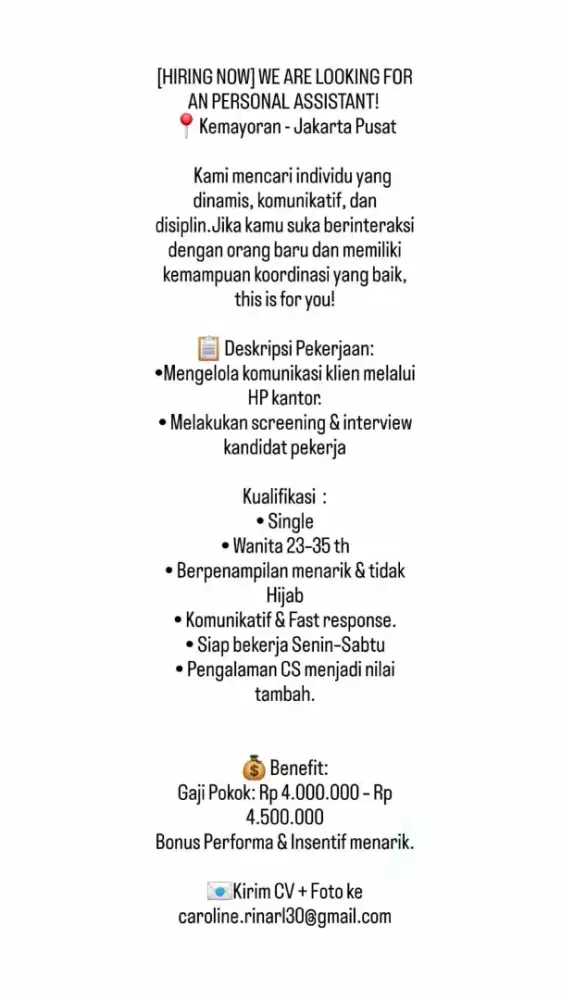 LOKER PERSONAL ASSISTANT