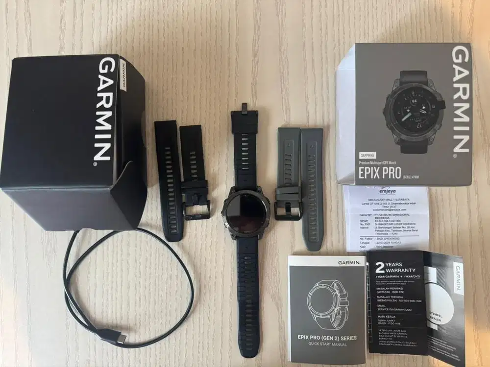 Jam Garmin Epix Pro Gen-2 47mm Carbon Grey Sapphire DLC Titanium