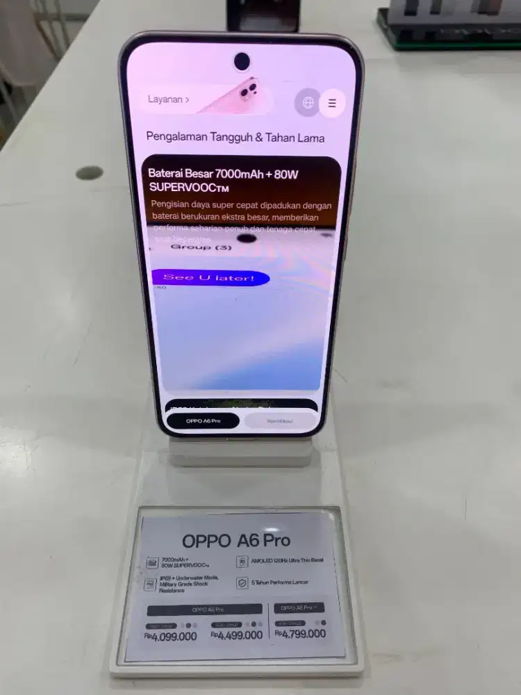 oppo A6 Pro 8+8/256gb baru, segel, garansi resmi