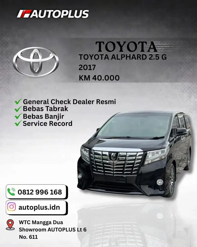 [KM40rban] [SUPER TERAWAT] TOYOTA ALPHARD 2.5 G ATPM 2017