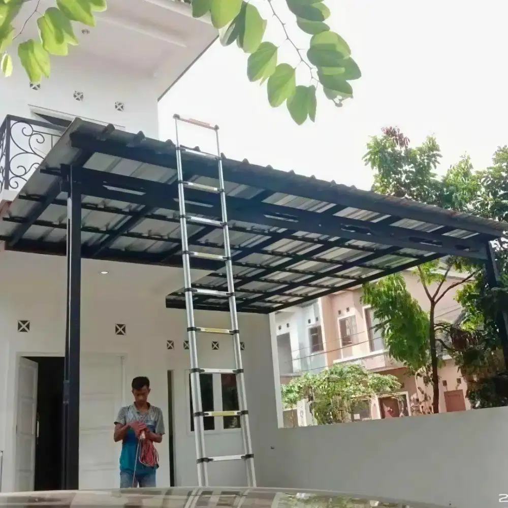 Pasang kanopi baja ringan