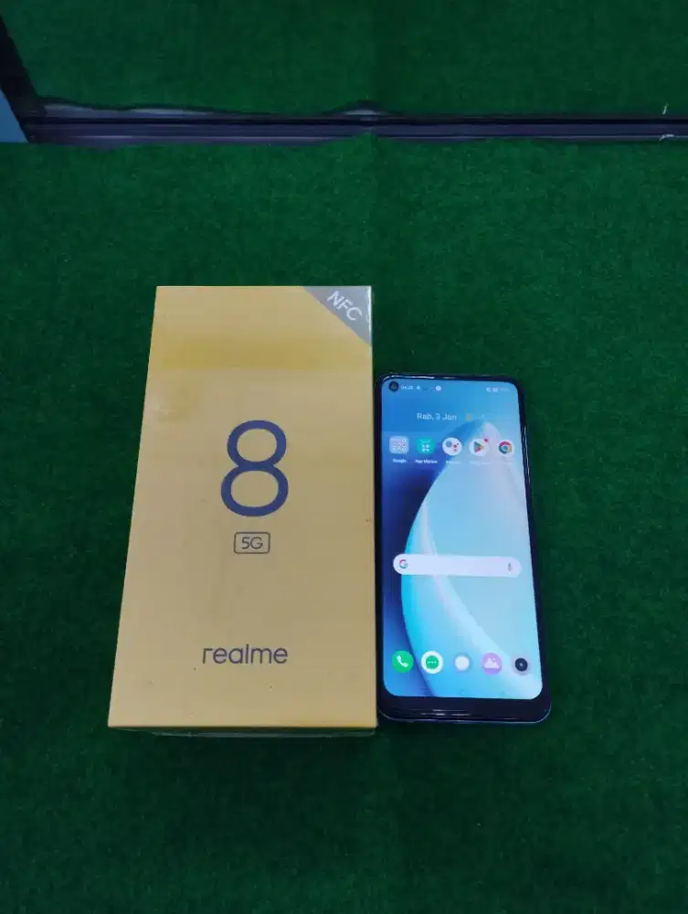 realme 8 5G ram 8/128gb lengkap mulus