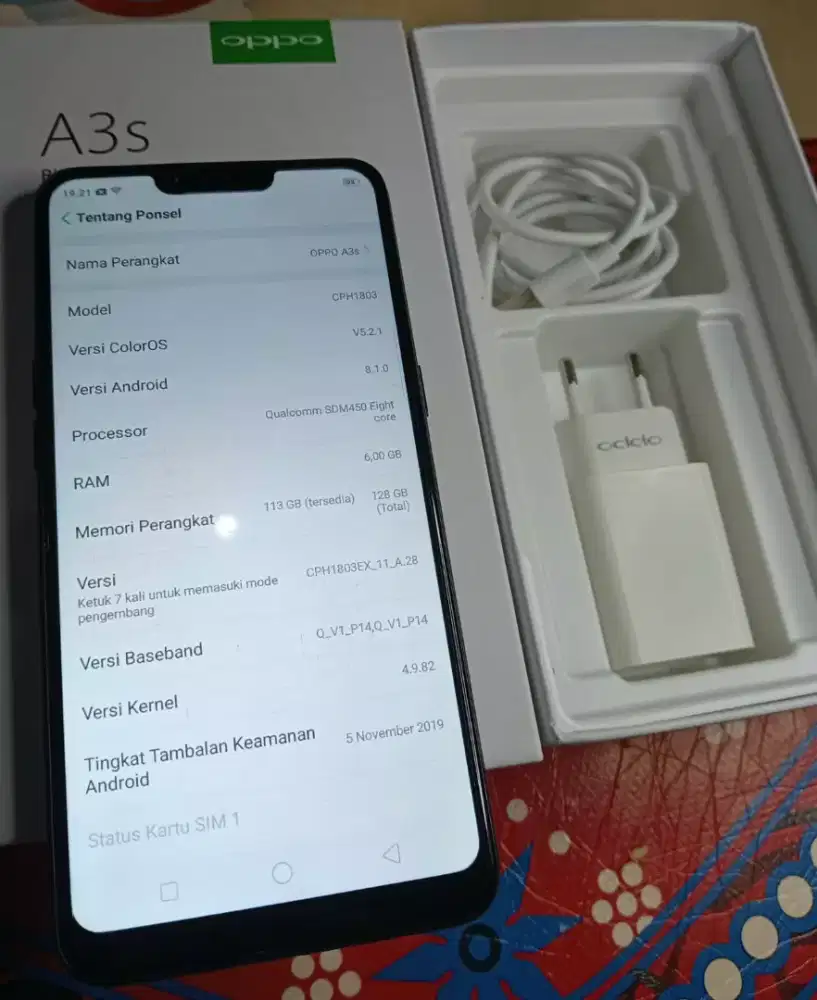 Oppo a3s fullset