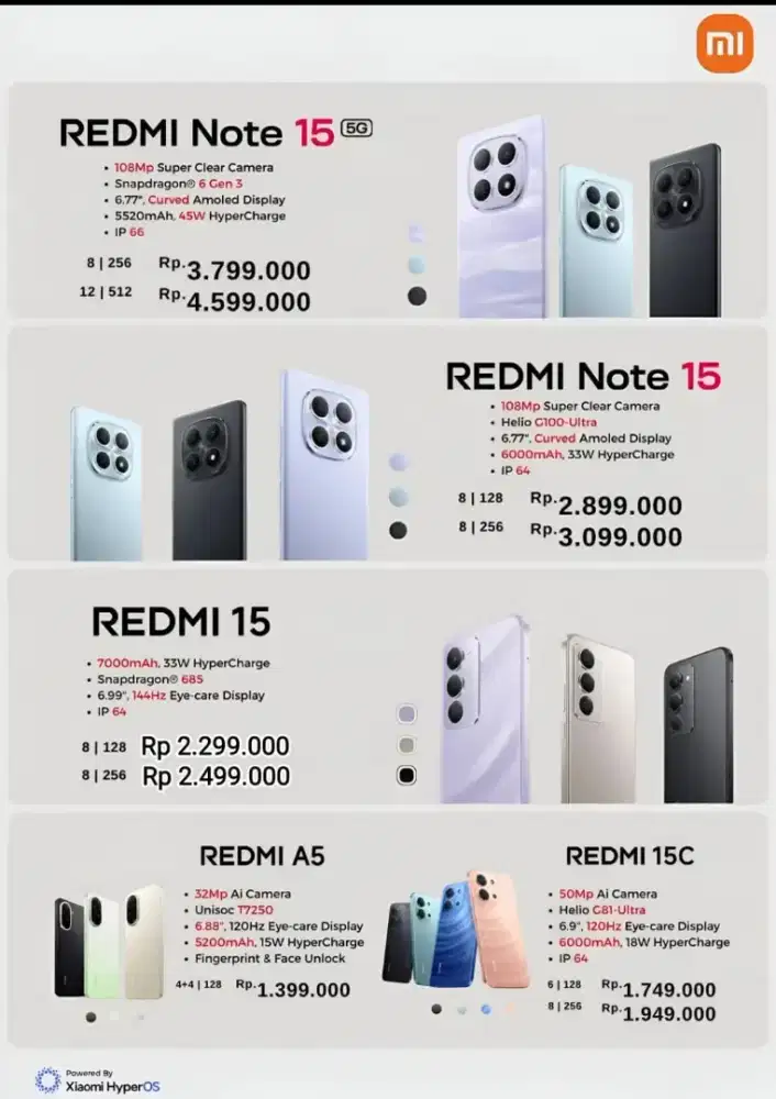 Redmi 15 Series NEW GARANSI RESMI
