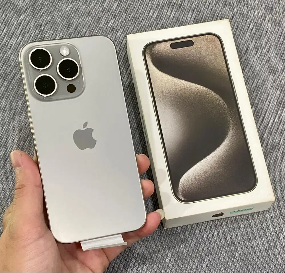 iPhone 15 Pro 128GB Natural Titanium Resmi iBox like new
