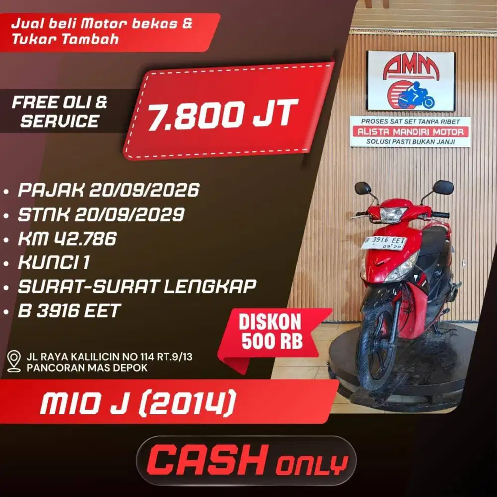 MIO 2014 PAJAK HIDUP CASH ONLY KREDIVO INDODANA SHOPPEELATER ALISTA