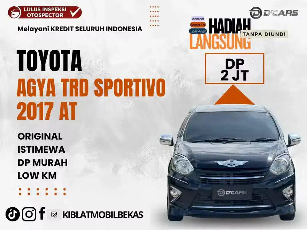 TOYOTA AGYA G TRD S MATIC 2017 DP MURAH