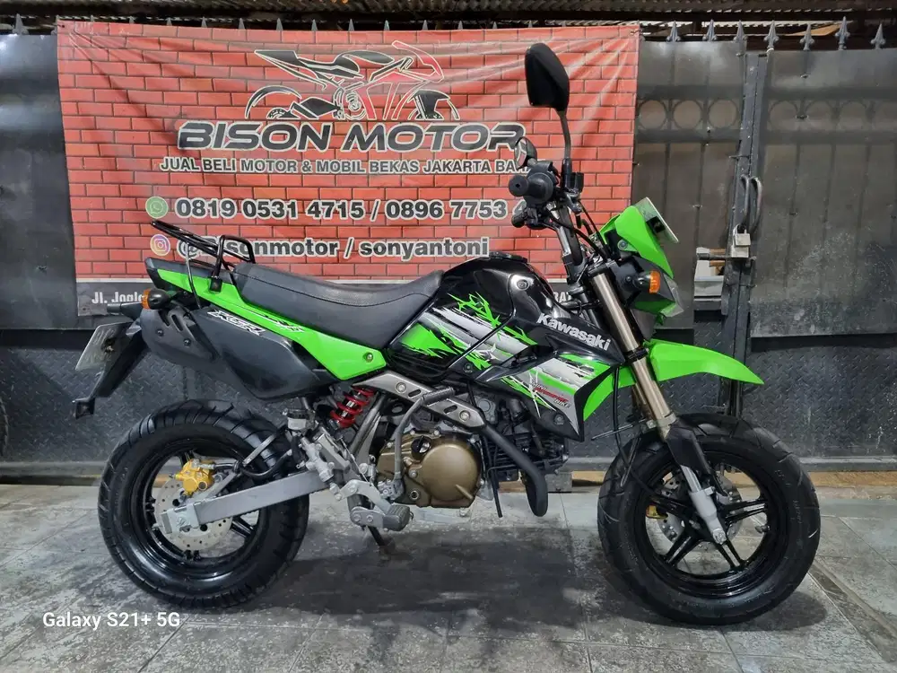MEWAH ANTIK! KAWASAKI TRAIL MINI KSR CBU 110 NON KOPLING TH 2012 HIJAU