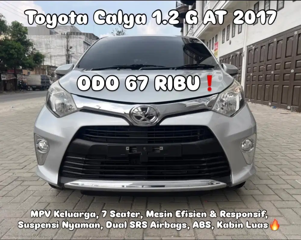 (TDP 12 JUTA!) Toyota Calya 1.2 G Automatic Silver 2017