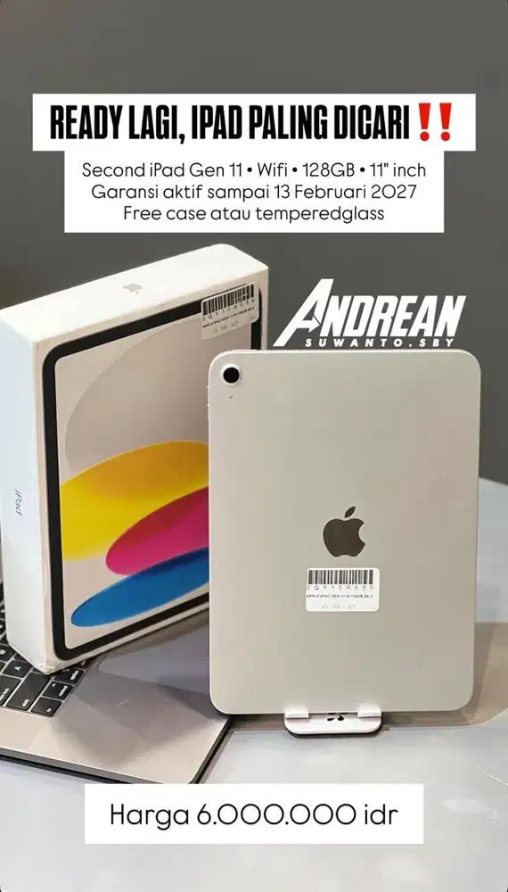 Ipad gen 11 128gb white