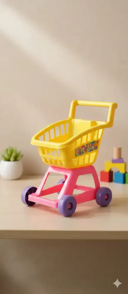 Mainan anak keranjang belanja mini