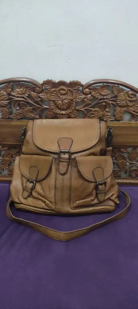 Fossil Vintage Reissue Buckle Flap Leather