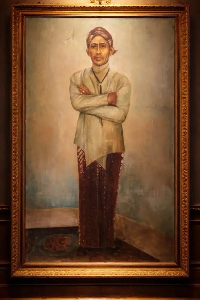 Lukisan dinding siap pajang tokoh vintage nego cod rungkut ok bos