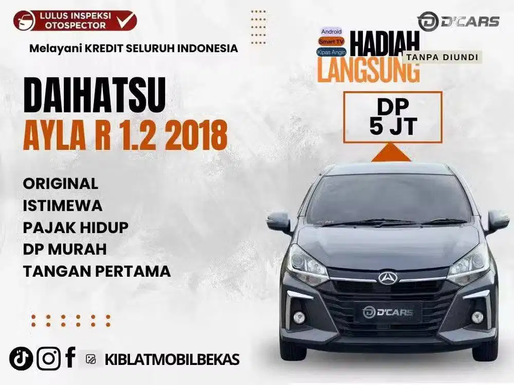 DAIHATSU AYLA R 1.2 MANUAL 2018 DP MURAH BANGET
