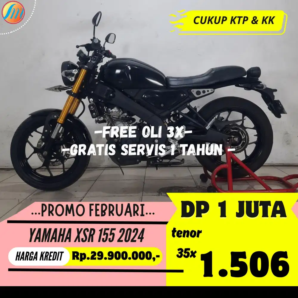 YAMAHA XSR 155 2024 KREDIT MURAH ANGSURAN TERJANGKAU BERGARANSI KTP KK
