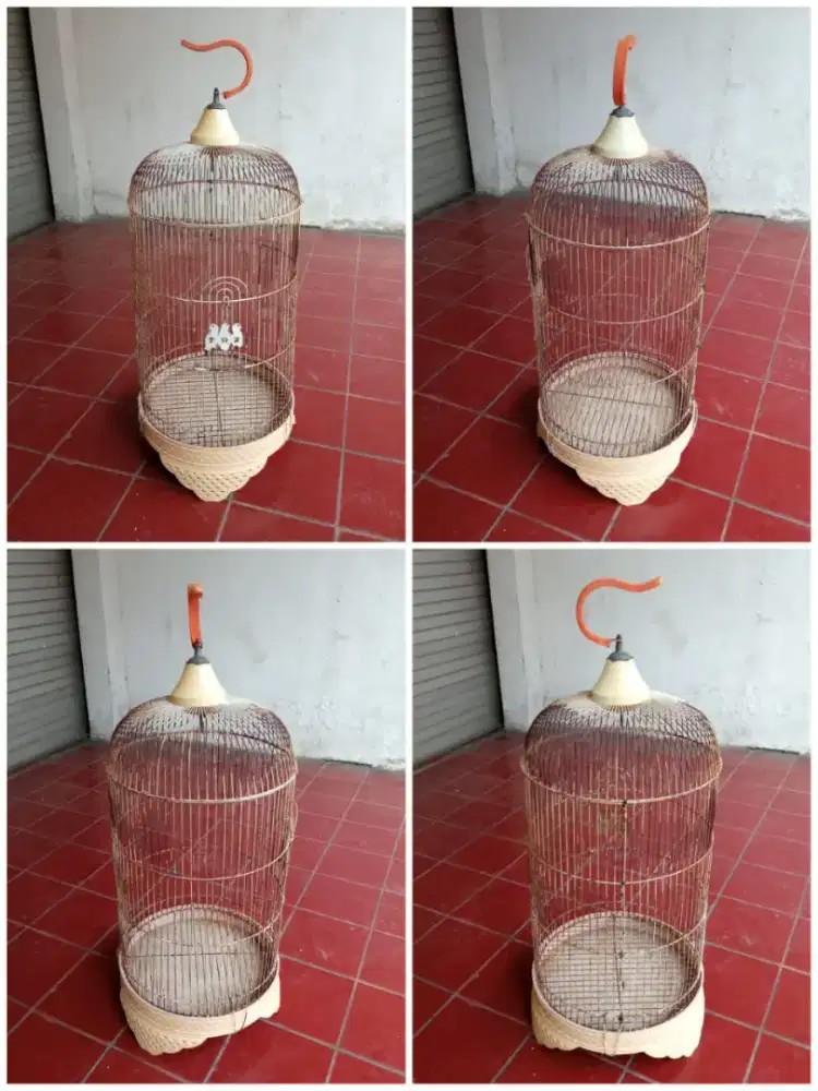 Kandang Burung Jeruji Besi Kapsul ( Lovebird Parkit Kenari ) Fullset