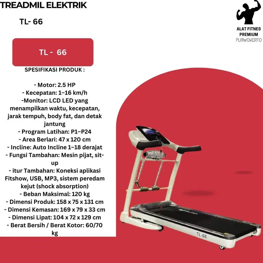 Jual Treadmil Elektrik - 66 Berkualitas Dan Bergaransi