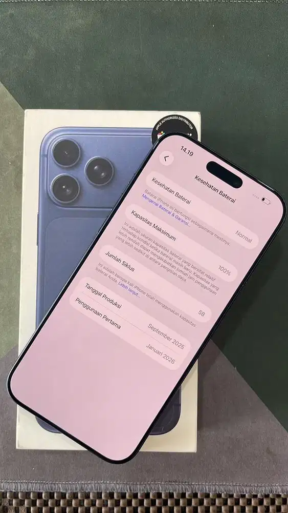 Iphone 17 pm 512gb 2 minggu pakai