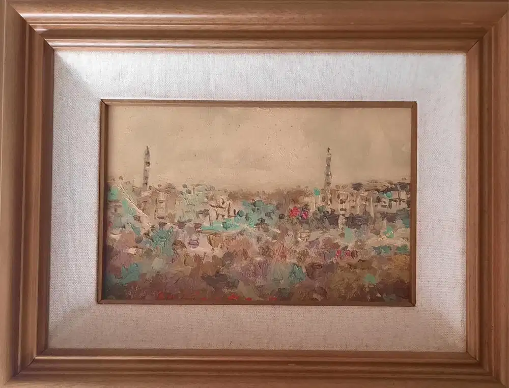 Lukisan Oil Painting “Porsea North Sumatra” – Srijanto (30x20 cm)