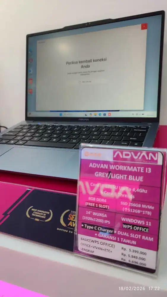 Advan Work Mate i3 | Bisa Kredit free DP Bunga ringan