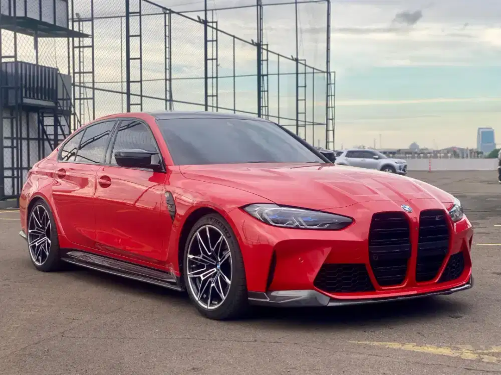 BMW M3 COMPETITION 3.0L TWIN POWER TURBO AT 2023  LOW KM RED ON BLACK