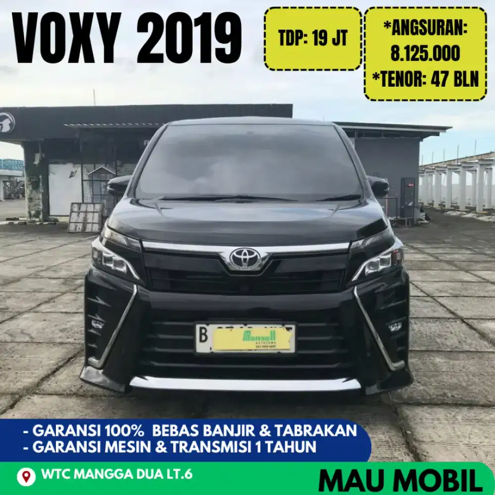 TDP 19JT Pajak 1 THN, Voxy 2018/2019/2020 Hitam, KM 55rb