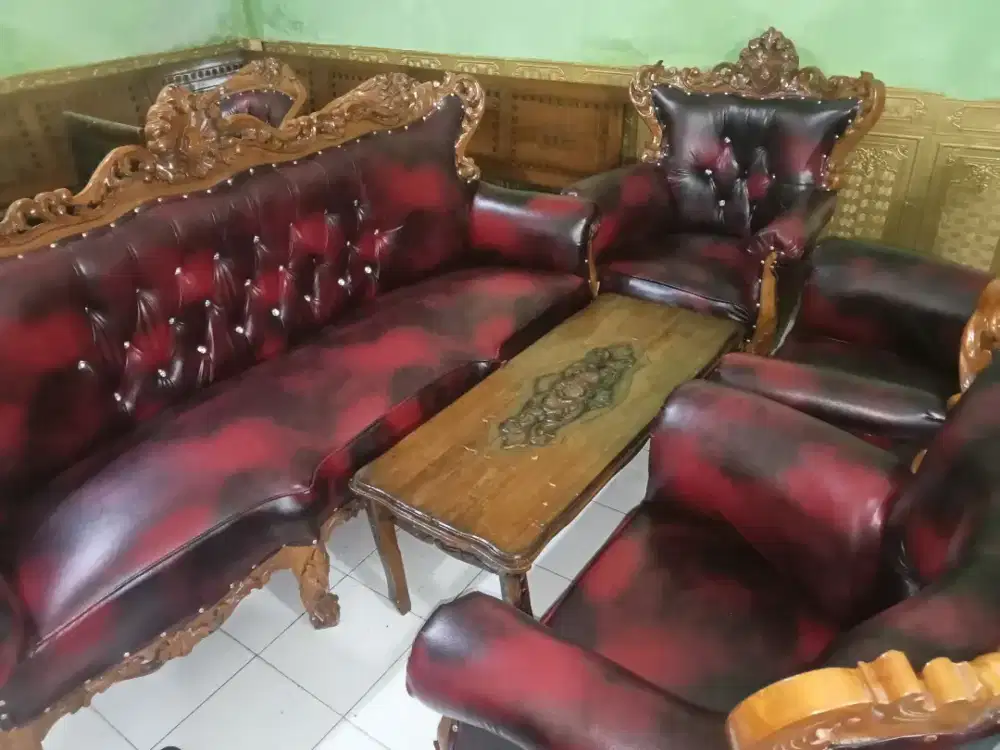 Kursi tamu jati 3111 Romawi