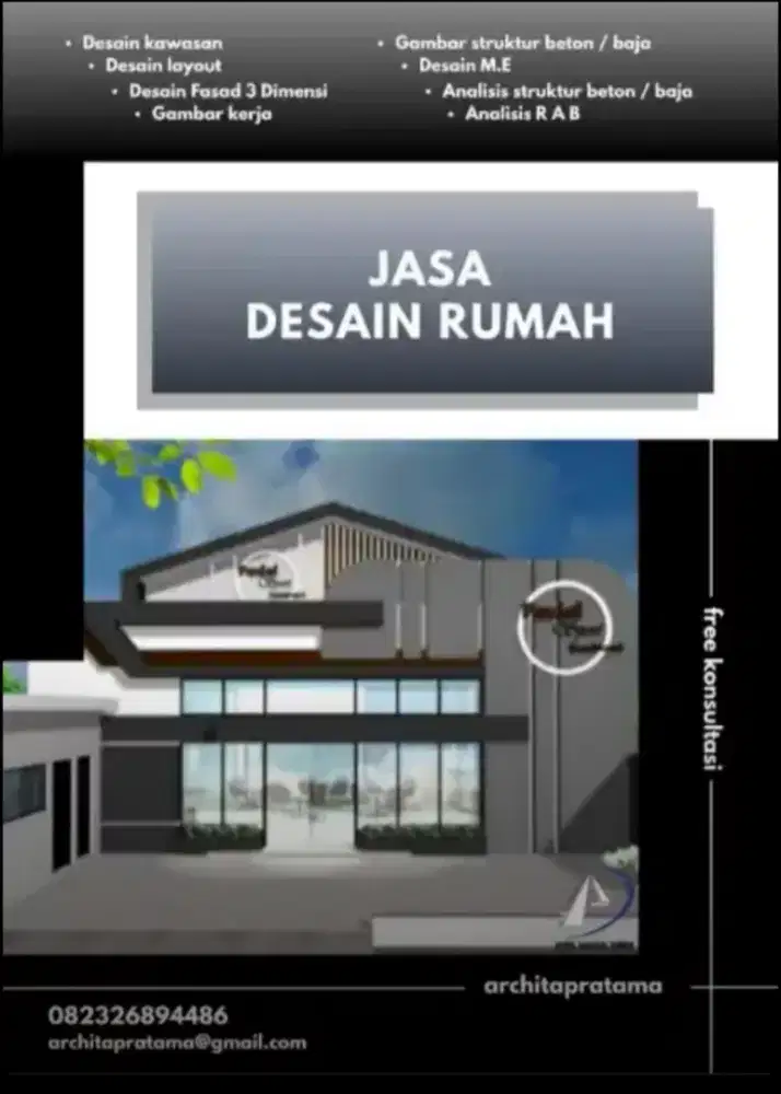 Jasa arsitek gbr 2/3D,RAB,& Pembangunan baru/renov rmh,ruko,dll